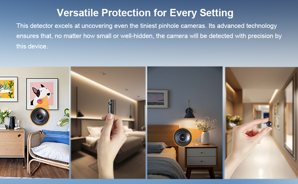 ZHENHAN Hidden Camera Detectors,Anti Spy Detector,Bug Detectors,GPS Tracker Detector,Portable Bug Detector,Hotels,Travel,Home,Office (Black)(图5)