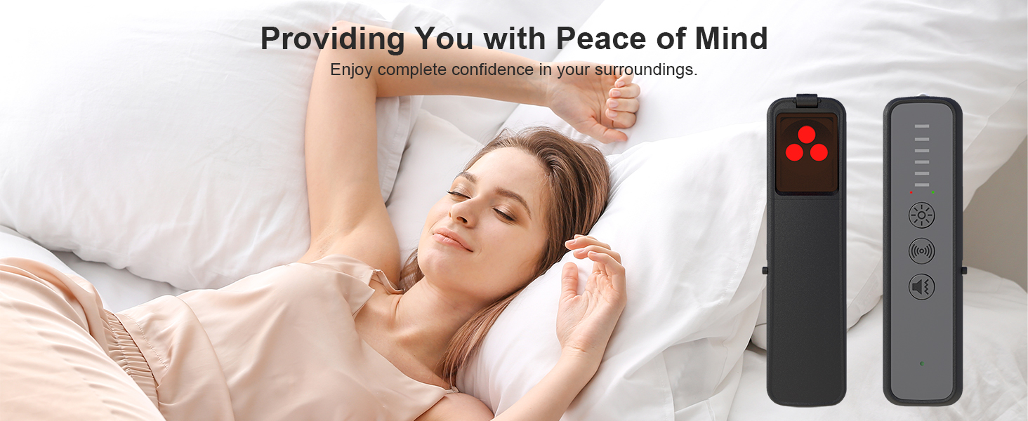 ZHENHAN Hidden Camera Detectors,GPS Tracker Detector,Camera Detector Spy Camera Finder,RF Detector,25H Working Time,Travel-Friendly Size(S600 Black)(图3)